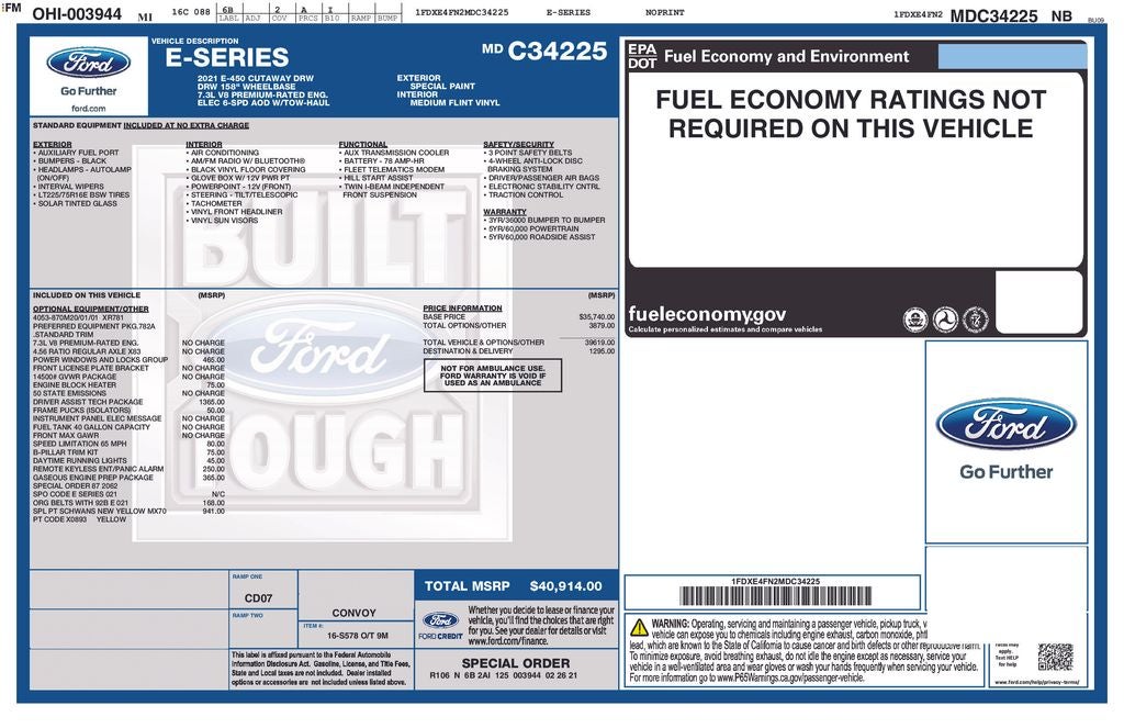 2021 Ford E-450SD Base DRW
