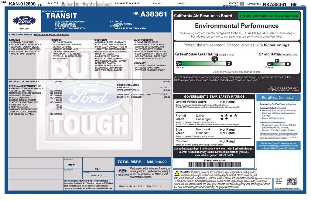 2022 Ford Transit-250 Base